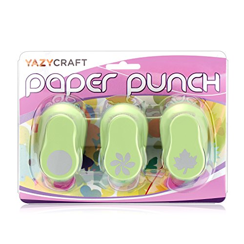 Paper Punch Hole Puncher -- (3 PACK Circle Maple Leaf Retro Flower) -- Personalized Paper Craft Punchers Shapes Set -- For Scrapbook Engraving Kids Artwork -- Greeting Card Making DIY Crafts - Thumbnail 7