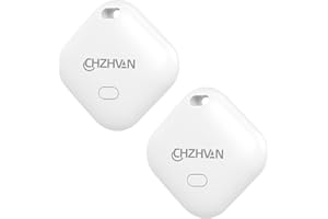 CHZHVAN Luggage Tracker, Key Finder Tag 2 Pack Air Tracker, Works with Apple Find My (iOS only), Water-Resistant, Bluetooth I