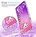 Note 9 Glitter Case with 3D PET Screen Protector [2 Pack] for Girls Women,LeYi Bling Liquid Quicksand TPU Protective Phone Case for Samsung Galaxy Note 9 Note9 (Pink/Purple)