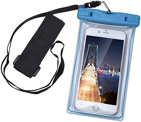 KATTEONG Waterproof Case Dry Bag Cell Phone Pouch with Military Lanyard Strap for Kayaking/Skiing/Sledding/Boating/Surfing, Best Waterproof Case for iPhone7/6/6S Plus/5S/Se Samsung Galaxy S7, Blue