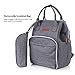 esonmus Diaper Bags Backpack Unisex Large Oxford Cloth Insulated Mommy Backpack Wear-Resistant Baby Clothes Diaper Nappy Milk Bottle Bag Travelling Backpack with Stroller Hooks-Grey