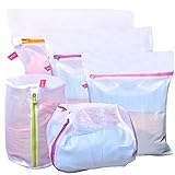 Yazer 5-Pack Premium Laundry Bags for Lingerie,Laundry,Blouse,Hosiery,Stocking,Underwear,Washing Bags with Premium Zipper(N)