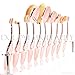 Dolovemk 10Pcs/Set Makeup Oval Brushes Set Eyebrow/Foundation/Blusher Brush Kit for Liquid/Powder/BB Cream