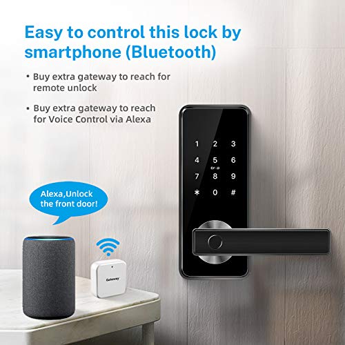 KUCACCI Smart Door Lock, Biometric Fingerprint Keyless Entry Door Lock