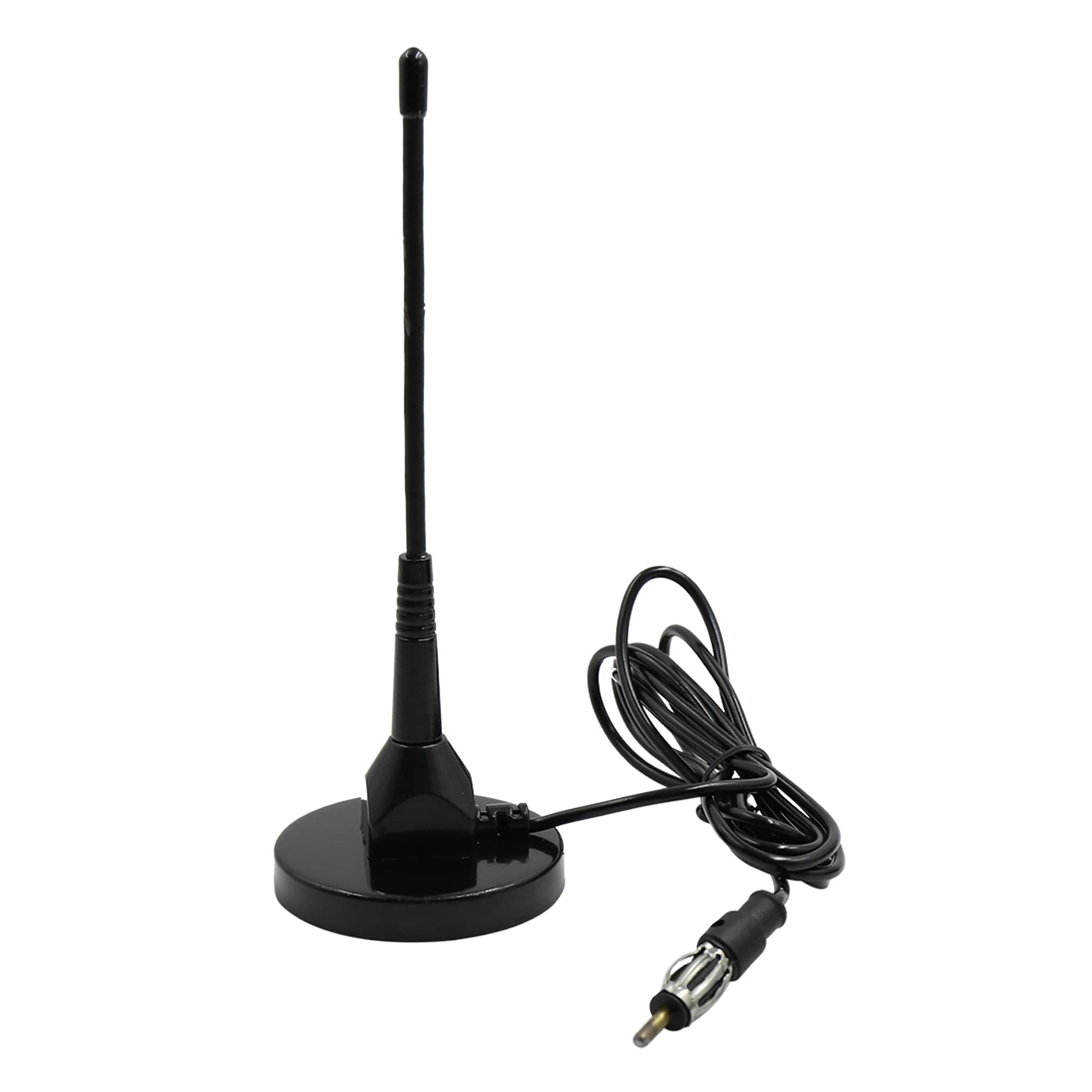 X AUTOHAUX Black Roof Magnetic Base AM FM Radio Signal Antenna Aerial for Car