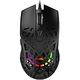 NACODEX AJ339 65G Watcher Gaming Mouse with Lightweight Honeycomb Shell - RGB Chroma LED Light - Programmable 7 Buttons - Pix