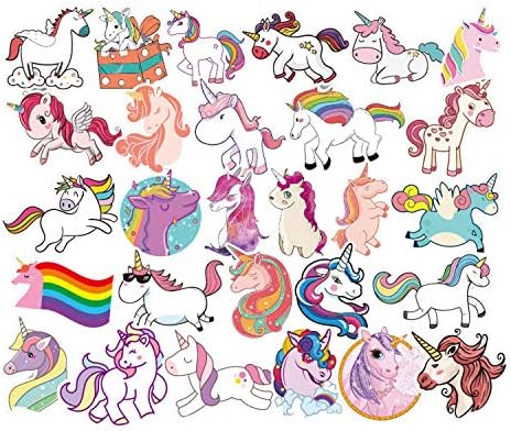 50pcs Unicorn Stickers, SUPPINNER Cute Graffiti Stickers for Laptop iPhone MacBook Car Luggage Water Bottle Bike Skateboards Snowboard Cool Vinyl Wall Stickers Decals