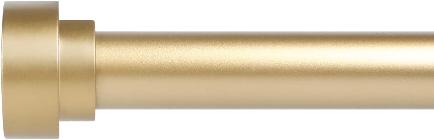 Window Treatment Hardware - Gold Curtain Rods for Windows 48 to 84 Inch(4-7ft),1 Inch Diameter Heavy Duty Curtain Rods,Adjustable Curtain Rod,Modern Decorative Drapery Rods,Telescoping Window Curtains Rod 36-88