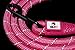 Comfortable & Shock Absorbing Pink 6ft Dog Rope Leash Feature Soft Hand Loop Great for Walking Running Hiking Climbing & Training Leash with Safety Reflective Stitching For Medium & Large Sized Dogs