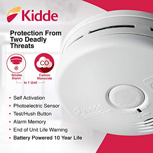 Kidde 21010170 10 Year Smoke and Carbon Monoxide Alarm Detector