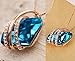 Leafael Wish Stone Pendant Necklace with Blue Zircon Birthstone Crystal for December, 18K Rose Gold Plated, 18