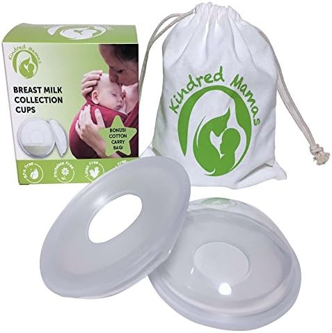 Kindred Mamas Breast Milk Collection Cups โ Soft Silicone Nursing Shells, FREE CARRY BAG, Discreetly Collects & Saves Breastmilk, Phthalate Latex & BPA Free, Leak Proof Design, Protect Sore Nipples