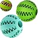 MixMart Natural Rubber Dog Toy Balls (2.6in) with Minty Scent-2 Pack (Grass Green/Mint)