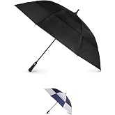 Totes Auto Open Large Vented Windproof Golf Umbrella with UV and Water Repellent Protection