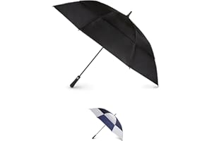 Totes Auto Open Large Vented Windproof Golf Umbrella with UV and Water Repellent Protection