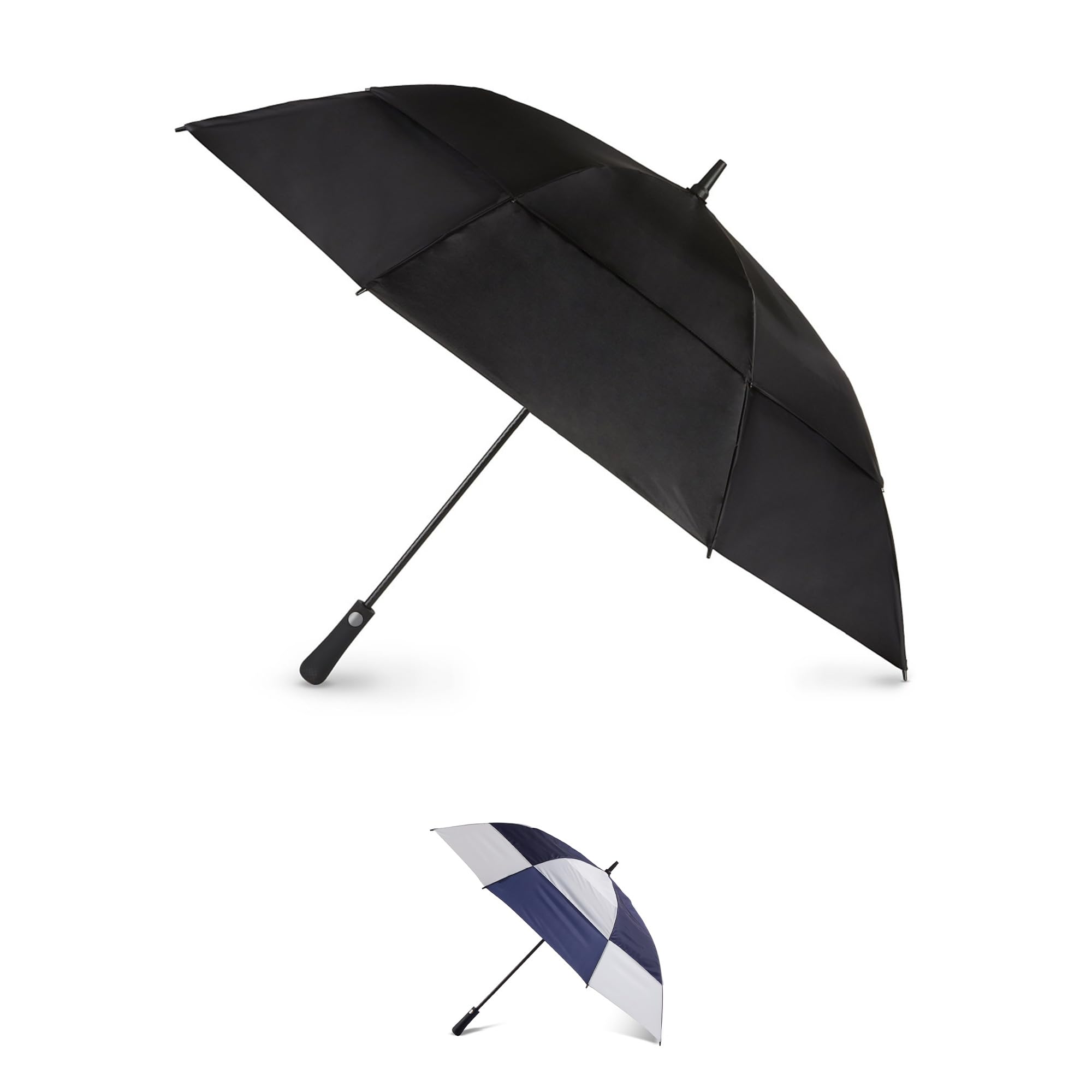 Totes Auto Open Large Vented Windproof Golf Umbrella with UV and Water Repellent Protection