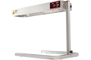 KOUWO Countertop 24" Food Heat Lamp with Adjustable Stand Food Warmer Fry Heating Lamps Commercial (24 inch with Stand)