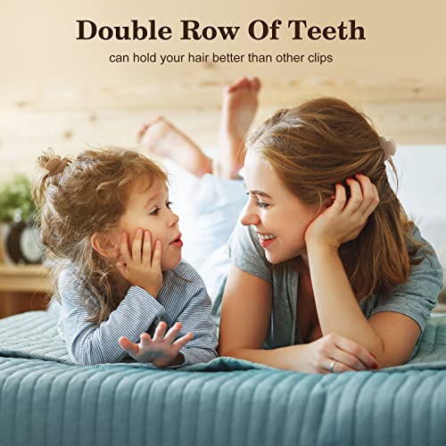 12 PCS Small Hair Claw Clips, Neutral Double Row Teeth Hair Clips for Women Girls, Small Claw Clips for Thin Short Hair, 1.6\