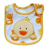 Cute Cartoon Pattern 3 Layer Toddler Baby Waterproof Saliva Towel Baby Bibs (Chick Pattern)