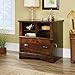 Sauder Harbor View Drawer File Cabinet, Lateral Filing Cabinet with Shelving, in Curado Cherry finish