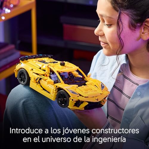 LEGO Technic Chevrolet Corvette Stingray Toy Sports Car Model Kit, veículo com portas e capô que abrem, decoração do quarto, presente para meninos e meninas 9 anos e mais velhos 42205