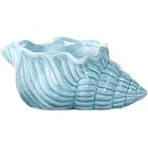 ARTSEWPLY Conch Ashtray Ceramic Small Ash Storage Tray Decorative Nautical Ash Container Desktop Ornament for Home Office Use