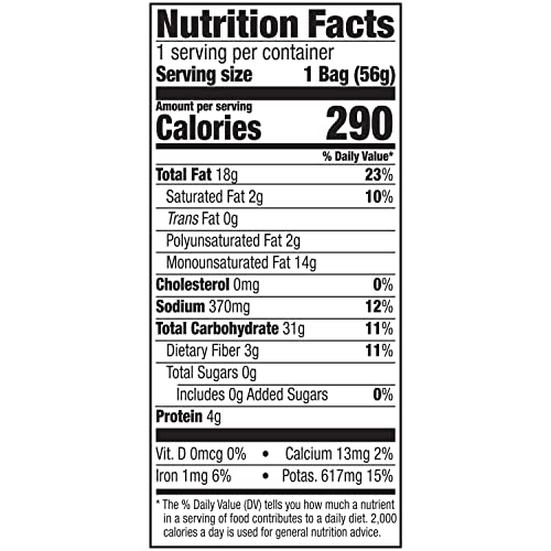 KETTLE BRAND POTATO CHIPS, SALT & VINEGAR KETTLE CHIPS, SNACK BAG, 2 OZ