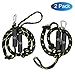 Obcursco Bungee Dock Lines for Boat, Docking Rope with 316 Stainless Steel Clips, Accessories for Jet Ski, PWC, SeaDoo, Yamaha WaveRunner, Marine, Kayak, Pontoon, Sets of Two(4ft & 6ft) (Black/Yellow)