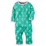 Carters Baby Girls Cotton Snap-Up Footless Sleep & Play (9 Months, Mint)