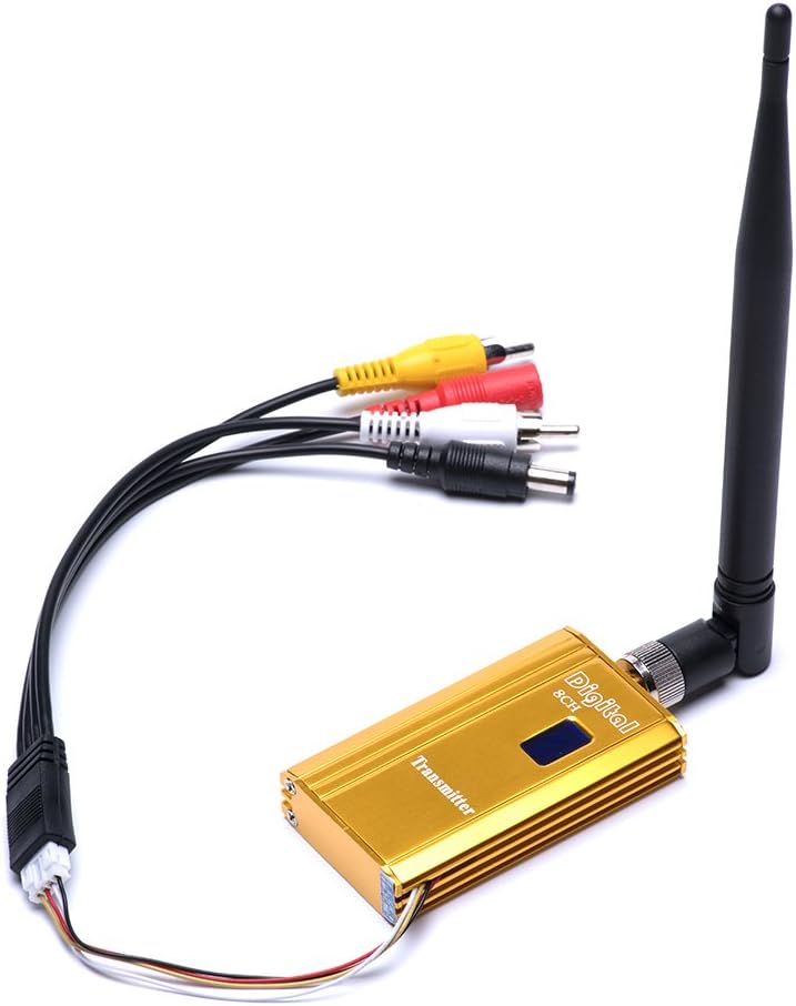 Hikity Updated 1.2G 1.5W High Power Wireless Audio Video AV 8CH Transmitter 12CH Receiver Sender Kit (DC 12V) Support CVBS CCTV Camera DVR FPV(Not Support AHD Camera) : Camera & Photo