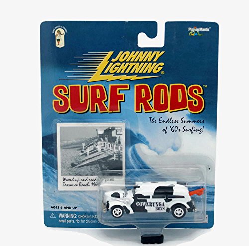 COWABUNGA BOYS * WHITE * Johnny Lightning 2000 SURF RODS Release Two 1:64 Scale Die Cast Vehicle