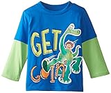 Disney Boys 2-7 Little Boys' The Good Dinosaur Cool Dudes Coming Two-Fer T-Shirt, Royal/Lime, 5T