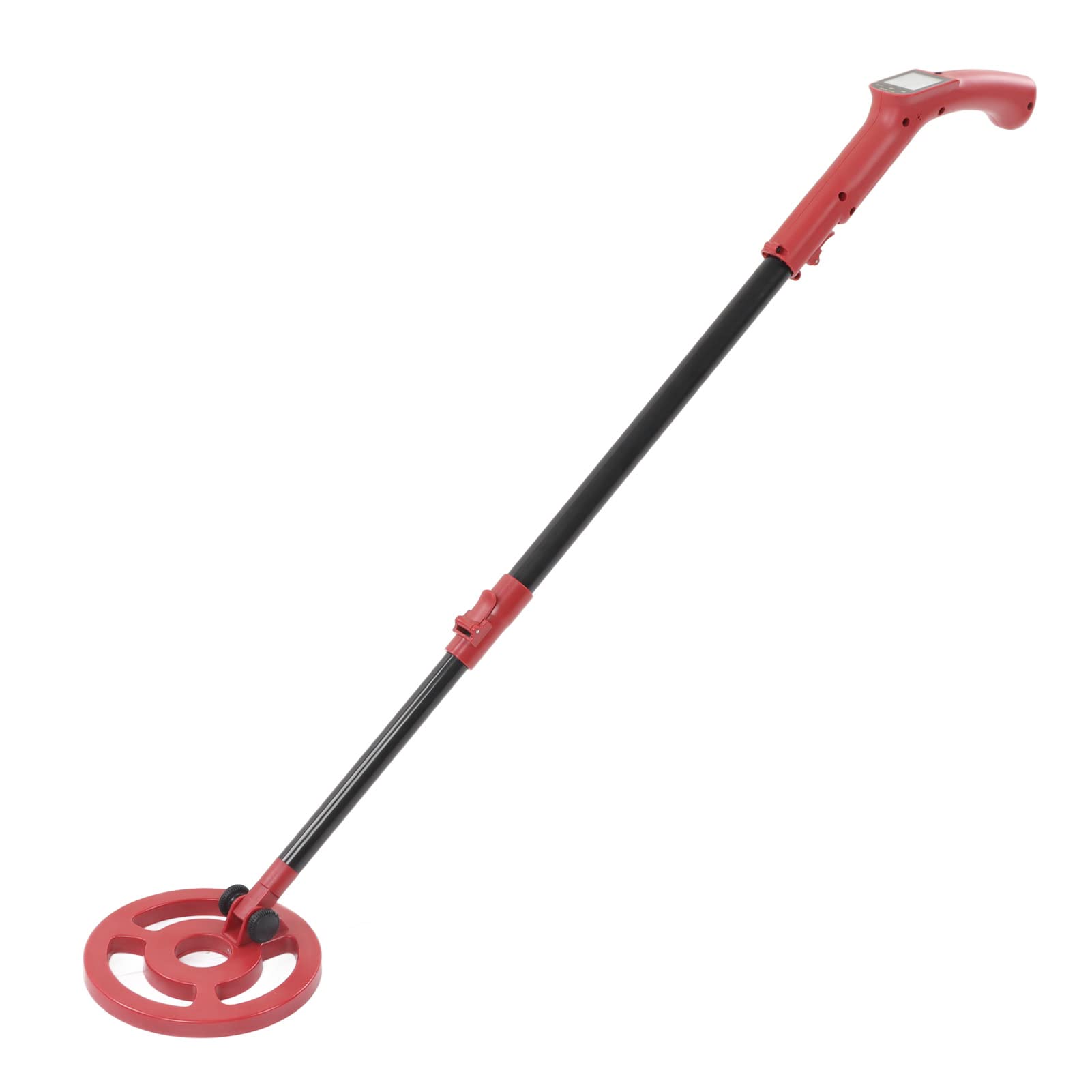 Kids Metal Detector, Adjustable Stem Metal Detector for Adults, 3KHz 270mW High Accuracy Professional Gold Detector with Waterproof Coil, for Detecting Coin Beach Treasures (Red Detector)