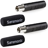 Saramonic SR-AXM3 Broadcast Quality XLR Shotgun Cardioid Condenser Microphone Capsules (2 Pack) for Portable Recorders, Mixers, Camcorders &amp; Other Devices