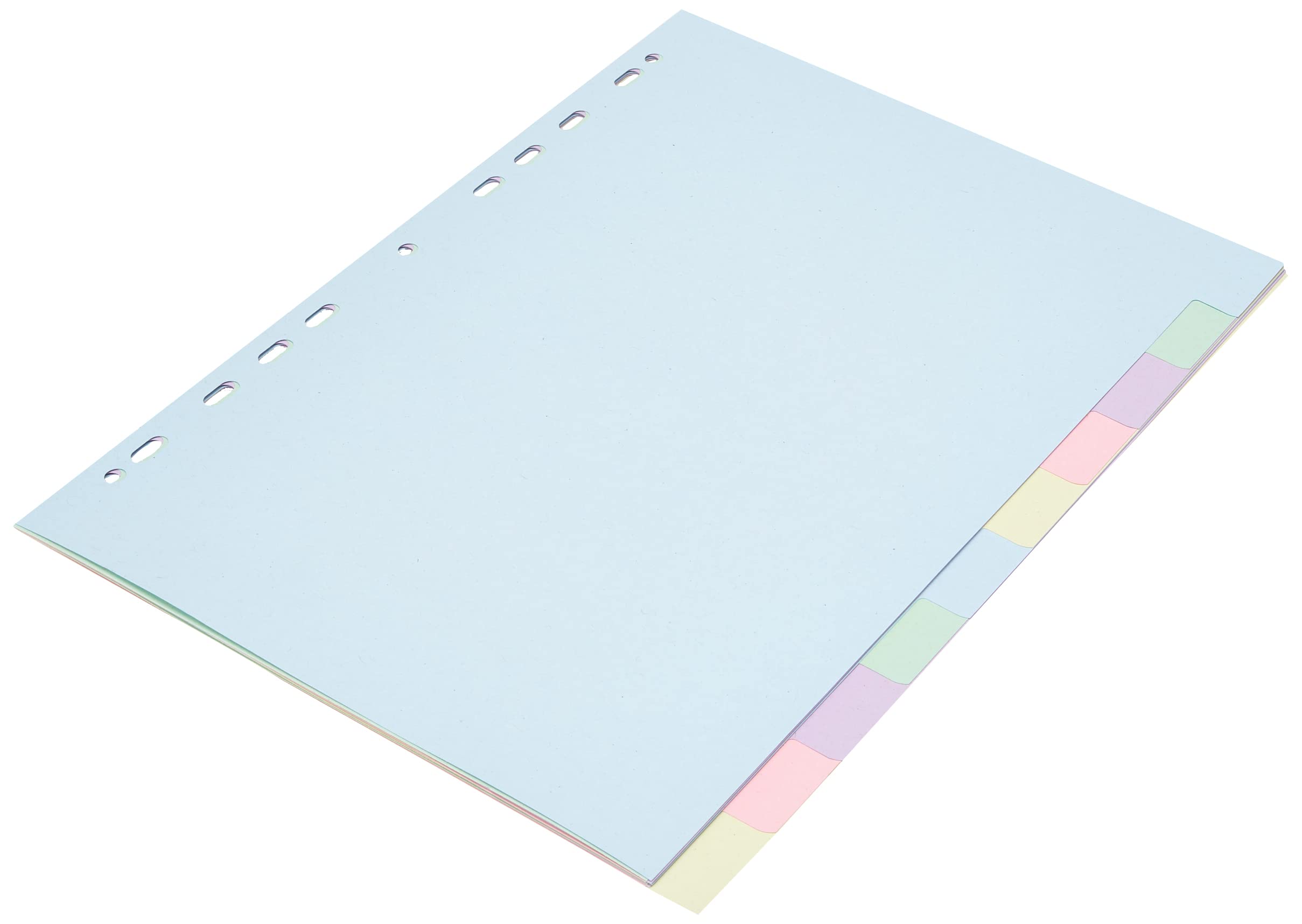 Exacompta - Ref 1610E - Forever Collection - 10-Part Plain Dividers, Suitable for A4 Documents, 100% Recycled 170gsm Card, Pre-Punched - Assorted Pastel Colours