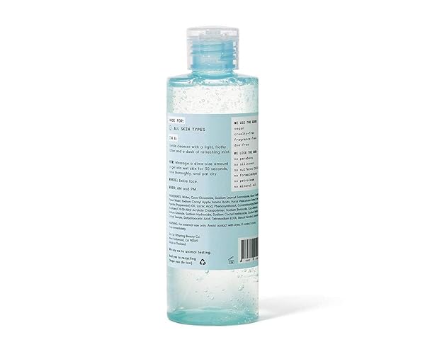 VERSED WASH IT OUT GEL FACE CLEANSER – MILD, NON-STRIPPING GENTLE GEL FACIAL WASH WITH NOURISHING ROSEWATER AND MOISTURIZING CERAMIDES – VEGAN (6.4 FL OZ)