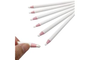Yoliko Sewing Mark Pencil 6PCS White Invisible Erasable Fabric Pencils For Leather Cut Marks Student Drawing Tailor Marks
