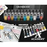 Grumbacher Academy Watercolor Paint, 7.5ml/0.25 oz. Tube, 12-Color Set (2012)