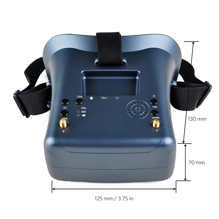 SoloGood EV800D FPV Goggles with DVR 4.3 Inch 5.8G 40CH Diversity Video Headset Build in 3.7V 2000mAh Battery