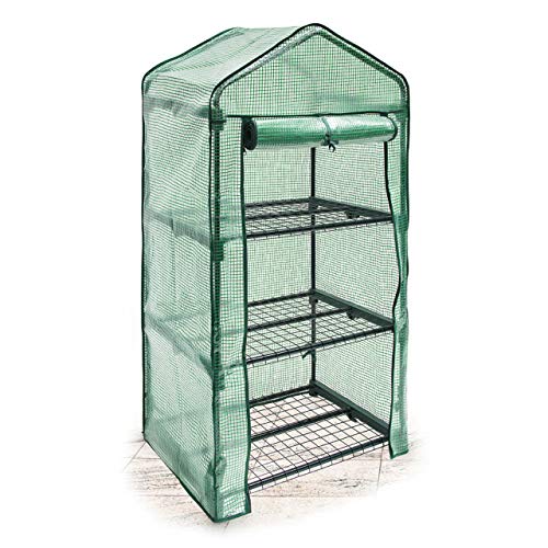 Relaxdays Greenhouse 3 Levels Tear-Resistant Growth Support for Plants, Levels Each of 60 x 46 cm (23.6 x 18.1 in)