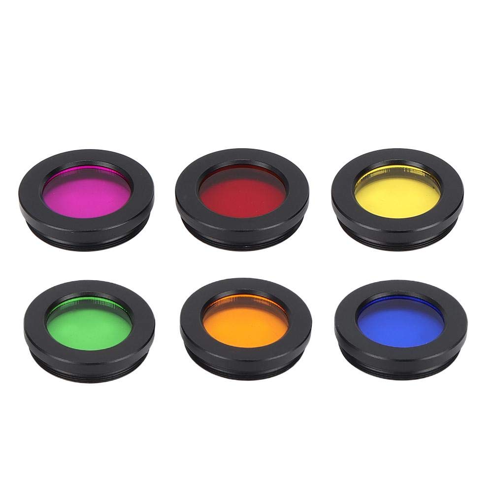 For Teleskopfilter - Lens Filter Set 6 Colors 1.25 Inch Colorful Astronomical Telescopes Eyepieces Screw Thread Filter Kit With Stor