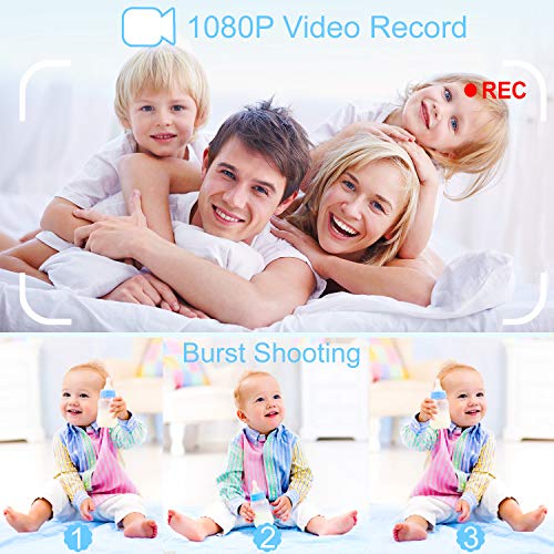 PROGRACE Instant Print Camera for Kids, Kids Instant Camera for Travel Learning Birthday Gift, Portable Digital Creative Print Camera for Boys Zero Ink Kids Camera Toy with Print Paper(Blue)