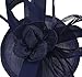 Fascinators Hat, Fascigirl Sinamay Feather Veil Flower Pillbox Hat Hair Clip Kentucky Derby Hat for Women Girls Party Wedding