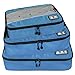 BAGSMART Travel Packing Cubes 3 Sets Luggage Packing Organizer for Carry-on Accessories, Indigo blue