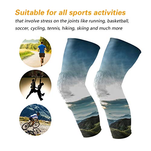 LORVIES Lanscape Knee Brace, Knee Compression Sleeves Support for Running, Arthritis, Meniscus Tear, Sports, Joint Pain Relief and Injury Recovery - Thumbnail 4