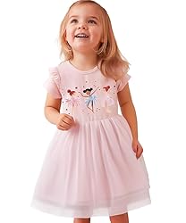 Toddler Girls Pink Dress Fairy Fluffy Tulle Dresses