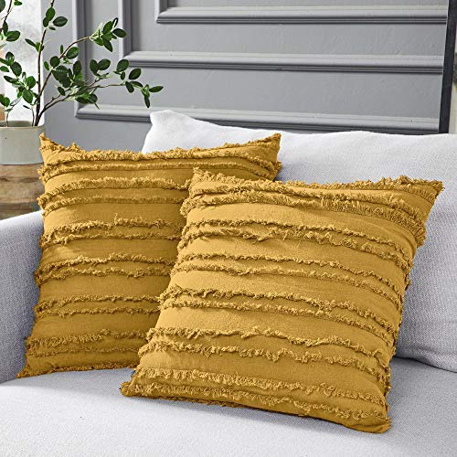 mustard throw pillow covers