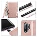ULAK Galaxy Note 10 Plus Wallet Case, Floral PU Leather Folio Magnetic Flip Kickstand Case with Credit Card Holder Stand Shockproof Protective TPU Cover for Samsung Galaxy Note 10+ Plus, Rose Gold