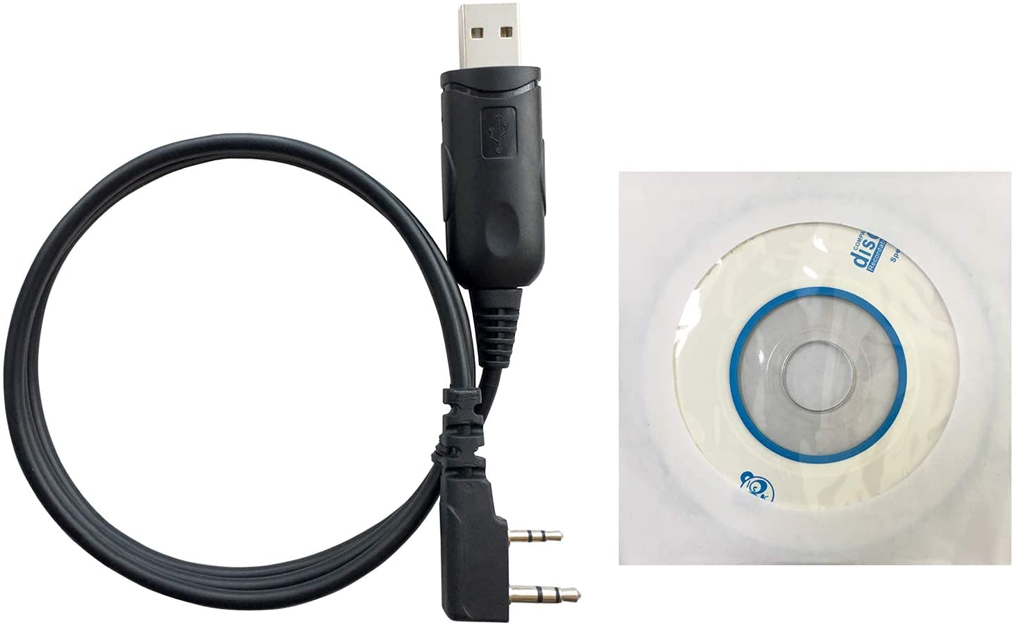 USB Programming Cable for BF-888S BF-F8+ H-777 GV-8S BF-480 Series Walkie Talkies (Cable+CD)