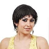 Synthetic Braided Short Wig (1b-off black)